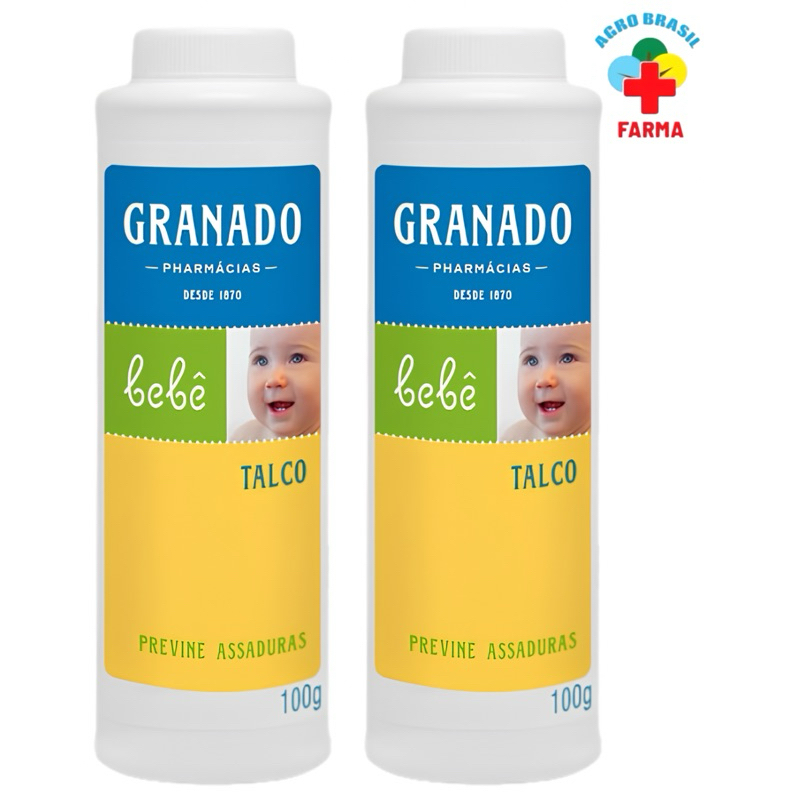 Kit 2 Talcos Bebê Granado Infantil 100g Original | Previne Assaduras