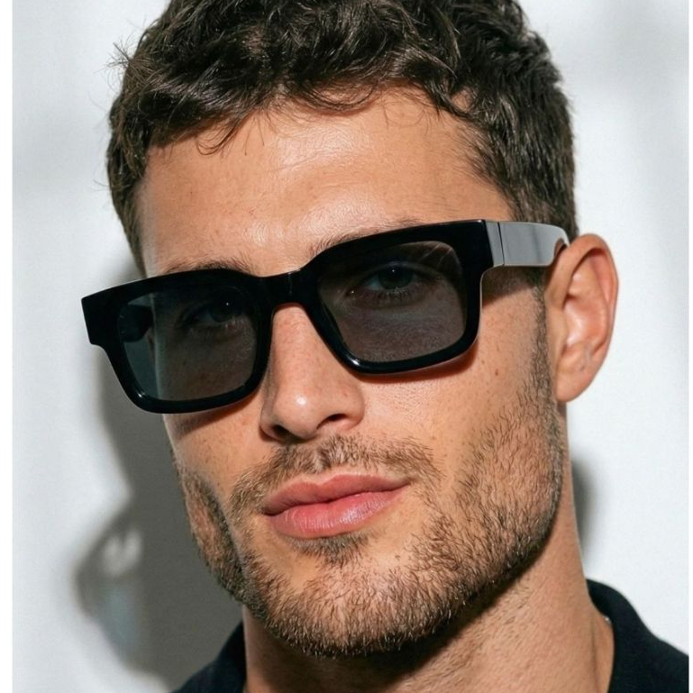 Óculos de Sol Quadrado Acetato Tendencia Premium Praia Verão Retro uv400 Masculino Feminino