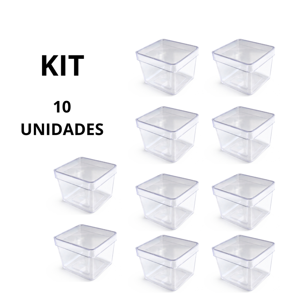 10 Caixinhas 5x5 Caixa Acrílica Transparente – Lembrancinha  Festa Infantil Casamentos Personalizar