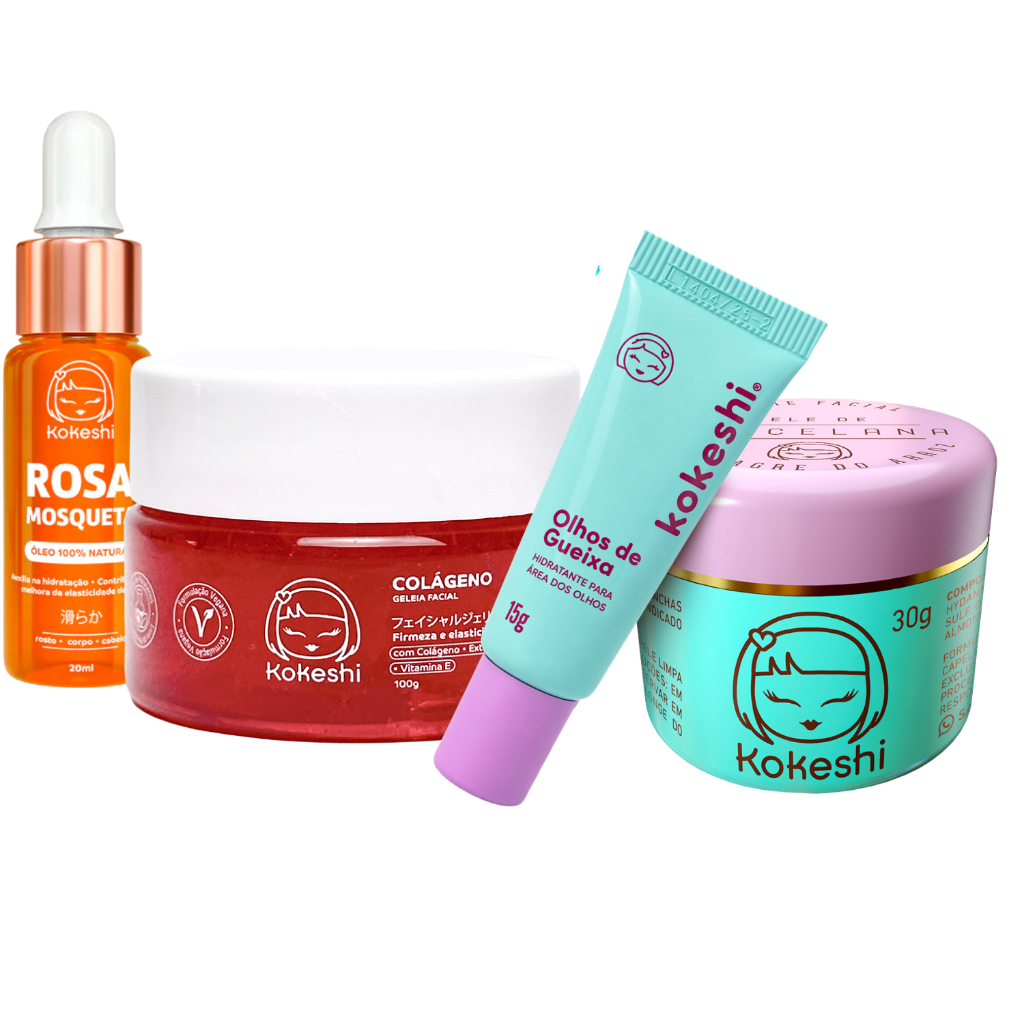 Kit Renovadores Geléia de Colágeno Rosa Mosqueta Kokeshi