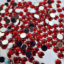 CHATON ( REDONDO P COLAGEM ) 6 MM ( VERMELHO )