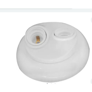 Plafon Luminária Branco Bocal Duplo E27 ( Plafon para 2 Lampadas)