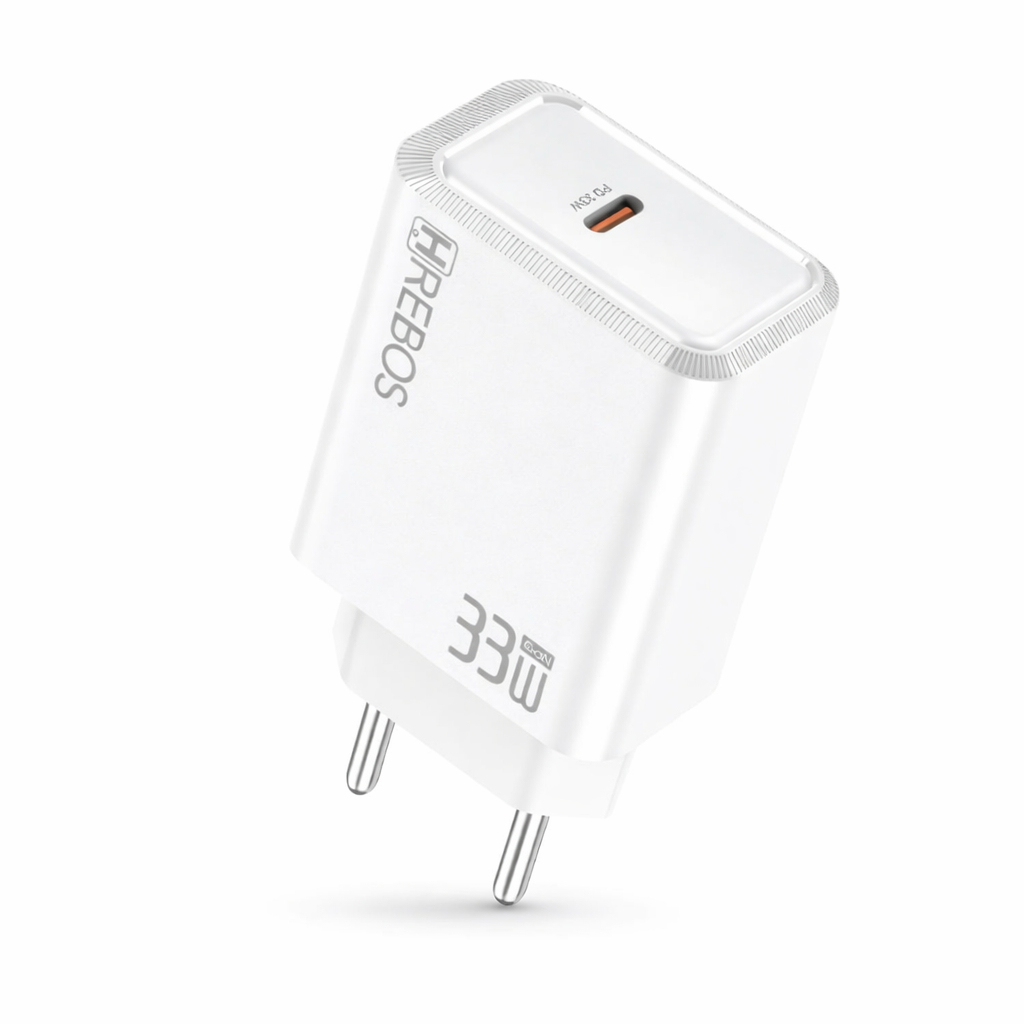 Fonte Carregador PD 33w USB-C Turbo Power Hrebos-CRG-260 Compatível iPhone X XS XR 11 12 13 Pro Max