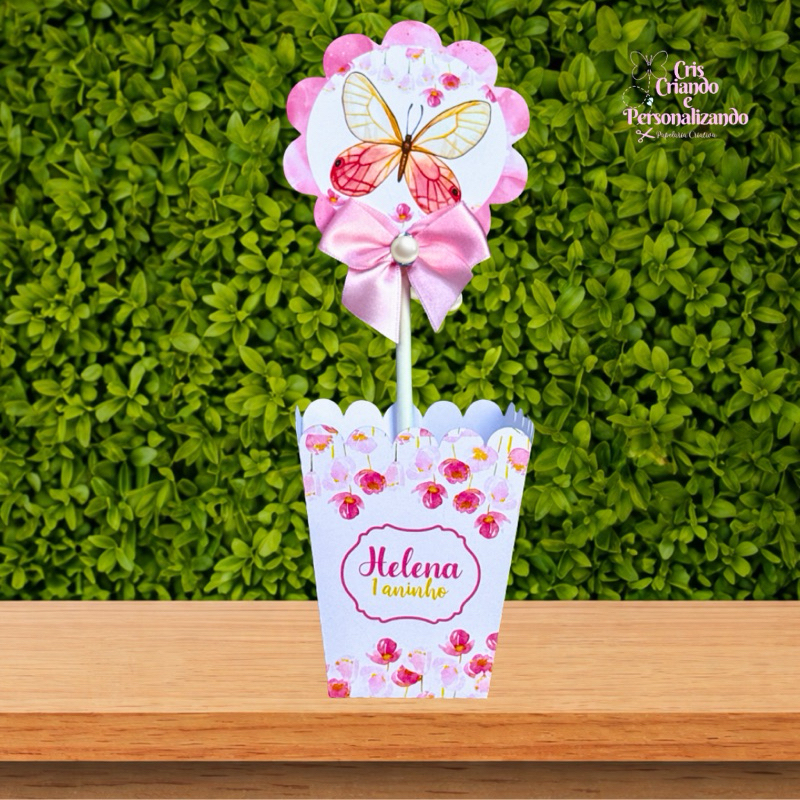 Kit Centro de mesa Jardim Encantado  | Personalizado | Enfeite Cachepô Decoração Lembrancinha