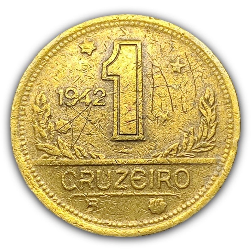 Moeda 1 Cruzeiro 1942 Data Escassa REF.:08