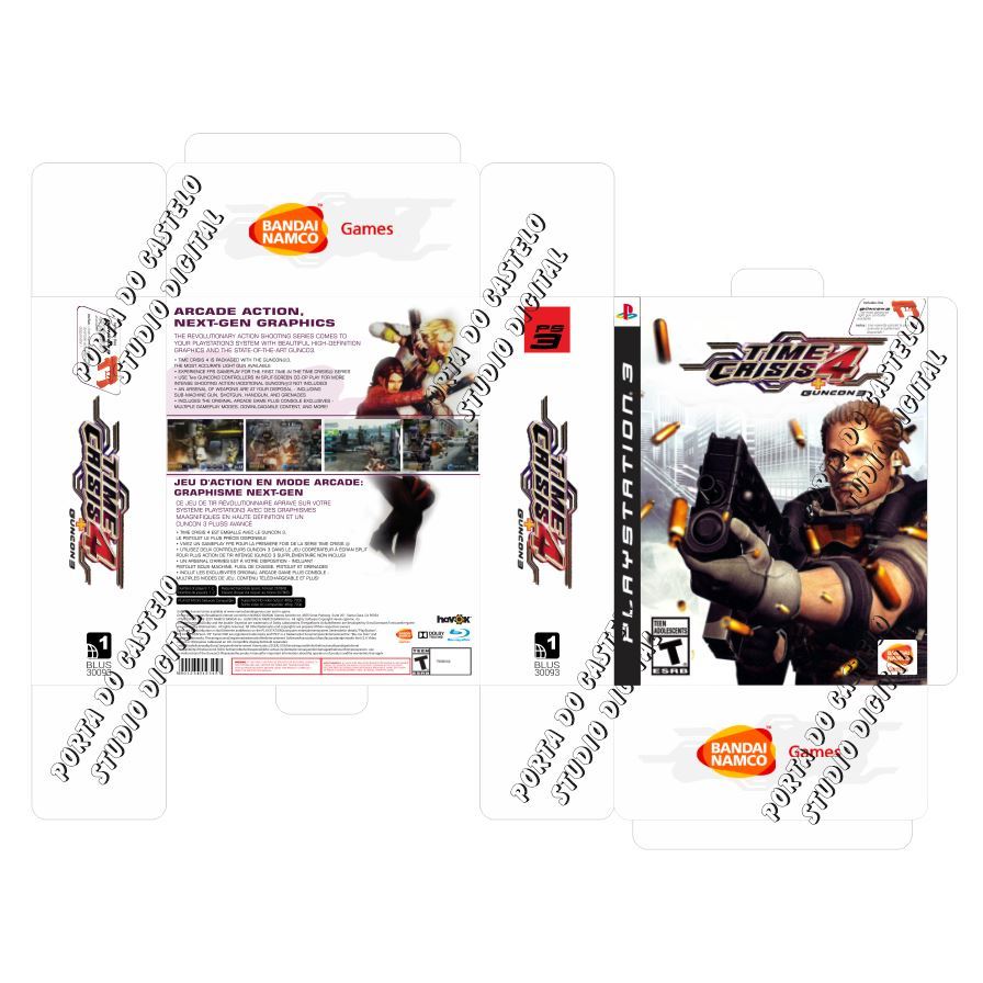 Caixa Vazia Videogame Pistola Time Crisis 4 PS3