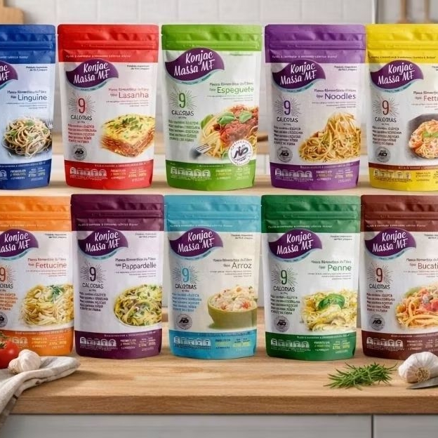 Kit 4 Konjac 270gr Macarrão Massa mf Sem Gluten