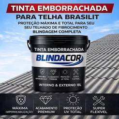 Manta Emborrachada BlindaCor 12kg 18kg Impermeabilizante Para Lajes Telhado Paredes e Telha Brasilit