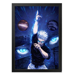 Quadro Decorativo jujutsu kaisen Gojo Yuji Sukuna Itodori Decoração com Moldura