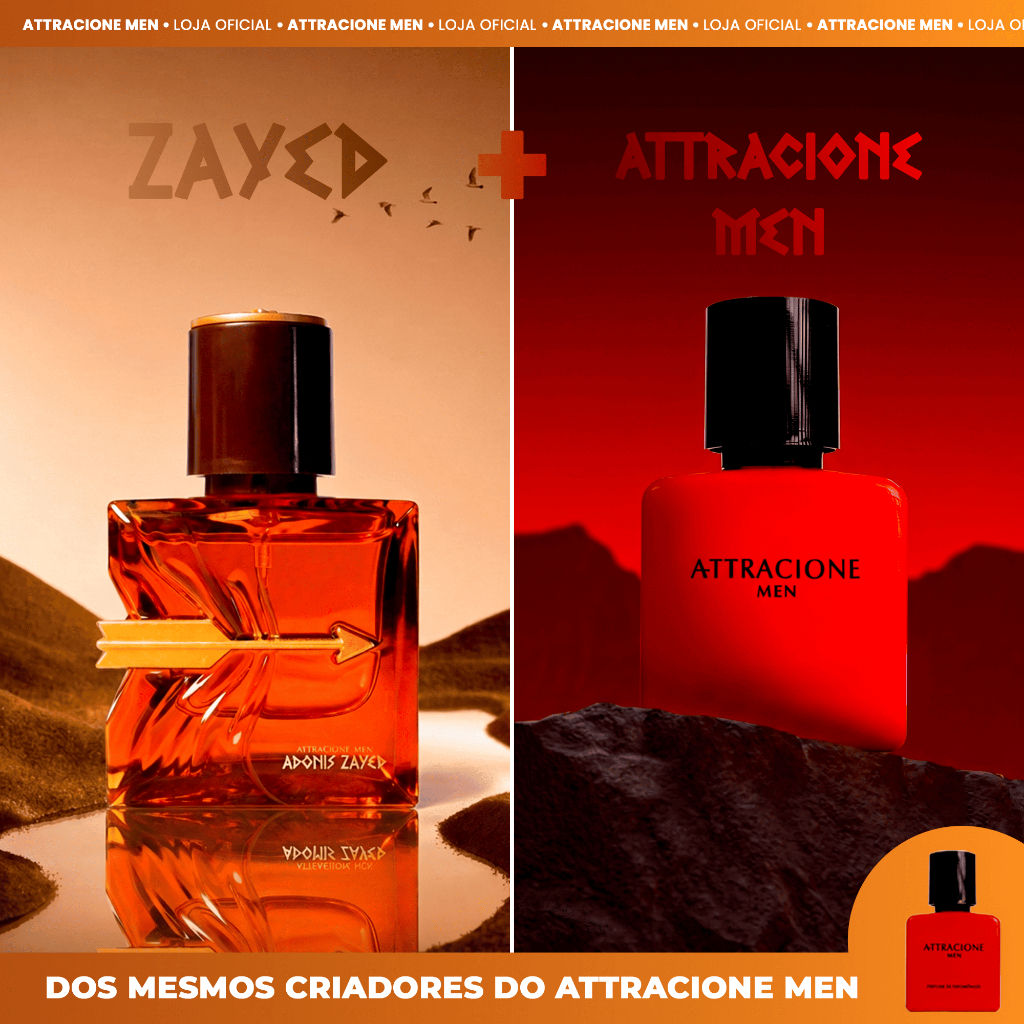 Perfume Attracione Men Kit Adonis Zayed e Attracione Men - LANÇAMENTO