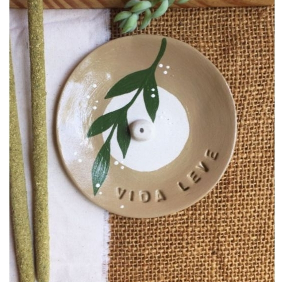 Porta Incenso Artesanal de Cerâmica – Suporte Incenso Decorativo Zen Vida Leve