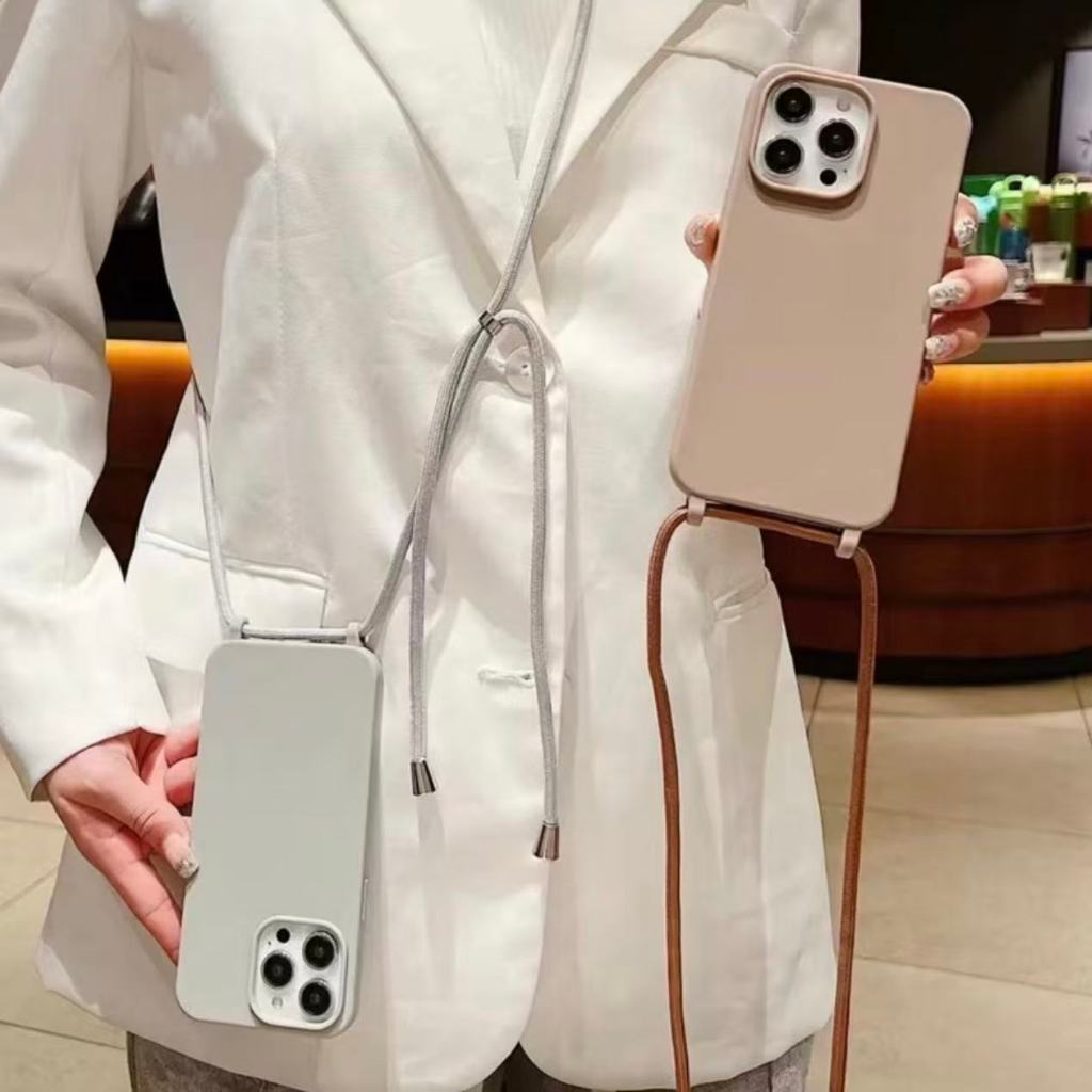Capa Capinha De Luxo Com Cordão Aveludada IPhone Premium