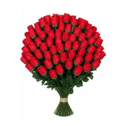 Botões de Rosas Vermelhas Buquê Artificial Decoração