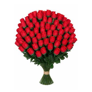 Botões de Rosas Vermelhas Buquê Artificial Decoração