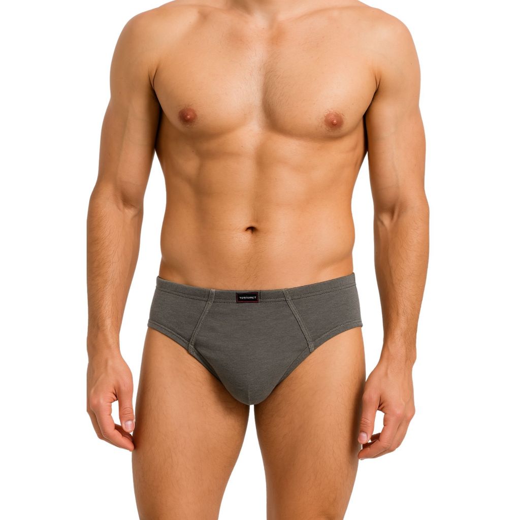 Kit 5 Cueca Masculina algodão Tradicional SLIP-Adulto Básica Modelo Comum — imagem 2 de 2