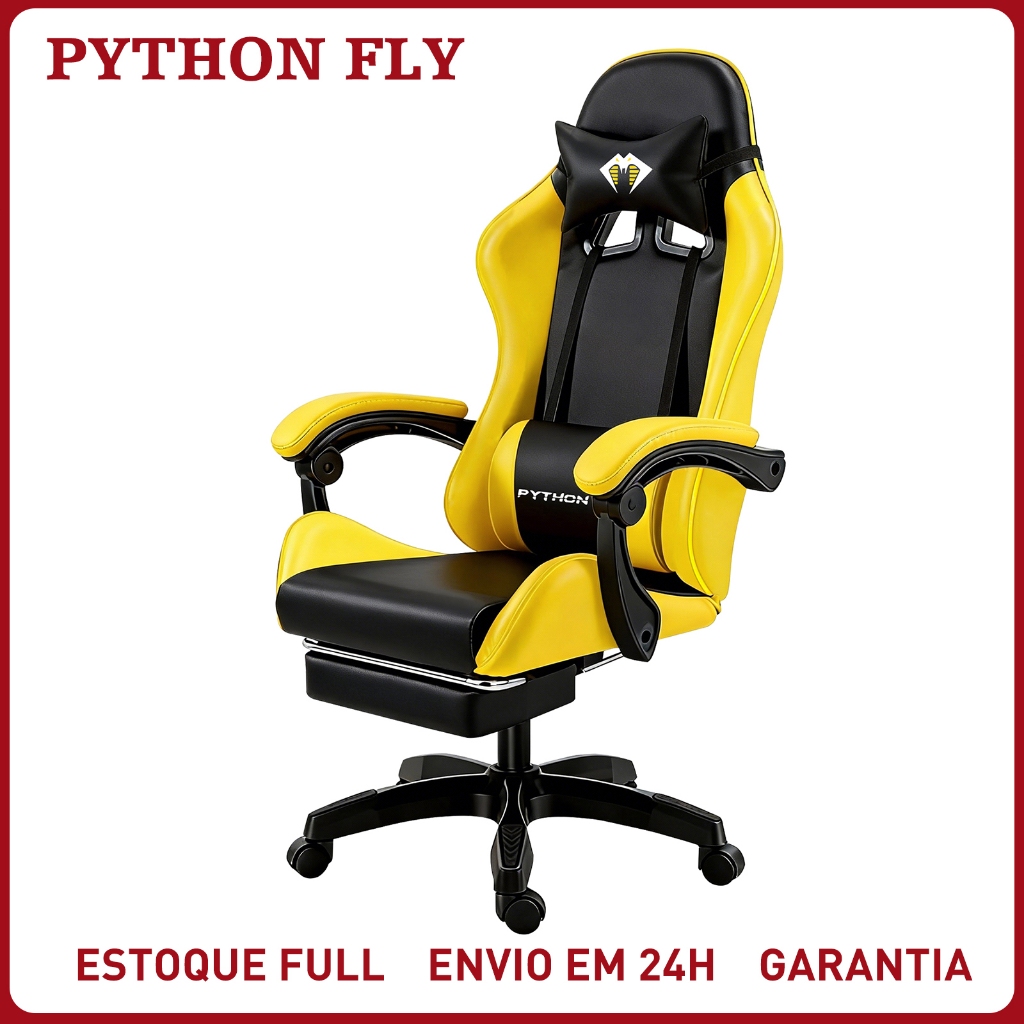 Cadeira Gamer Reclinável 135° Ergonômica Para Escritório/PC Com Descanso De Pé 150kg
