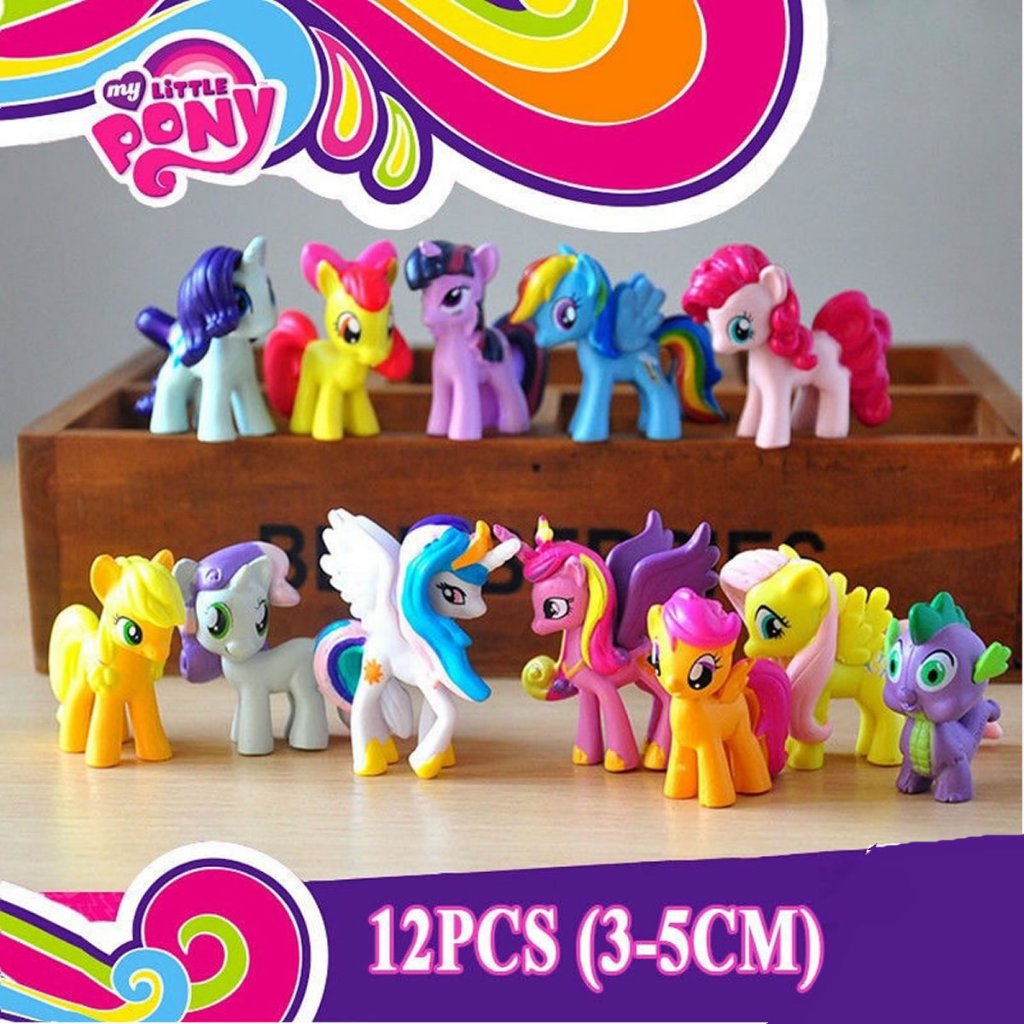 Kit 12 My Litlle Poney Personagens Decoração Brinquedo