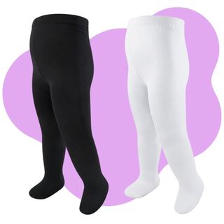 Kit 2 Meia Calça Infantil Bebê Menina Grossa Para Frio Inverno Macia Conforto Diário Quente