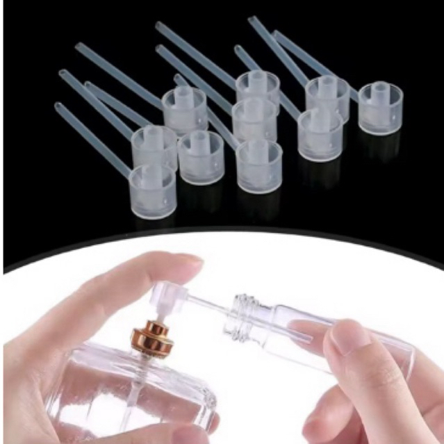 Kit Dispensador Em Bico Para Transferência De Perfume Decante Translucido