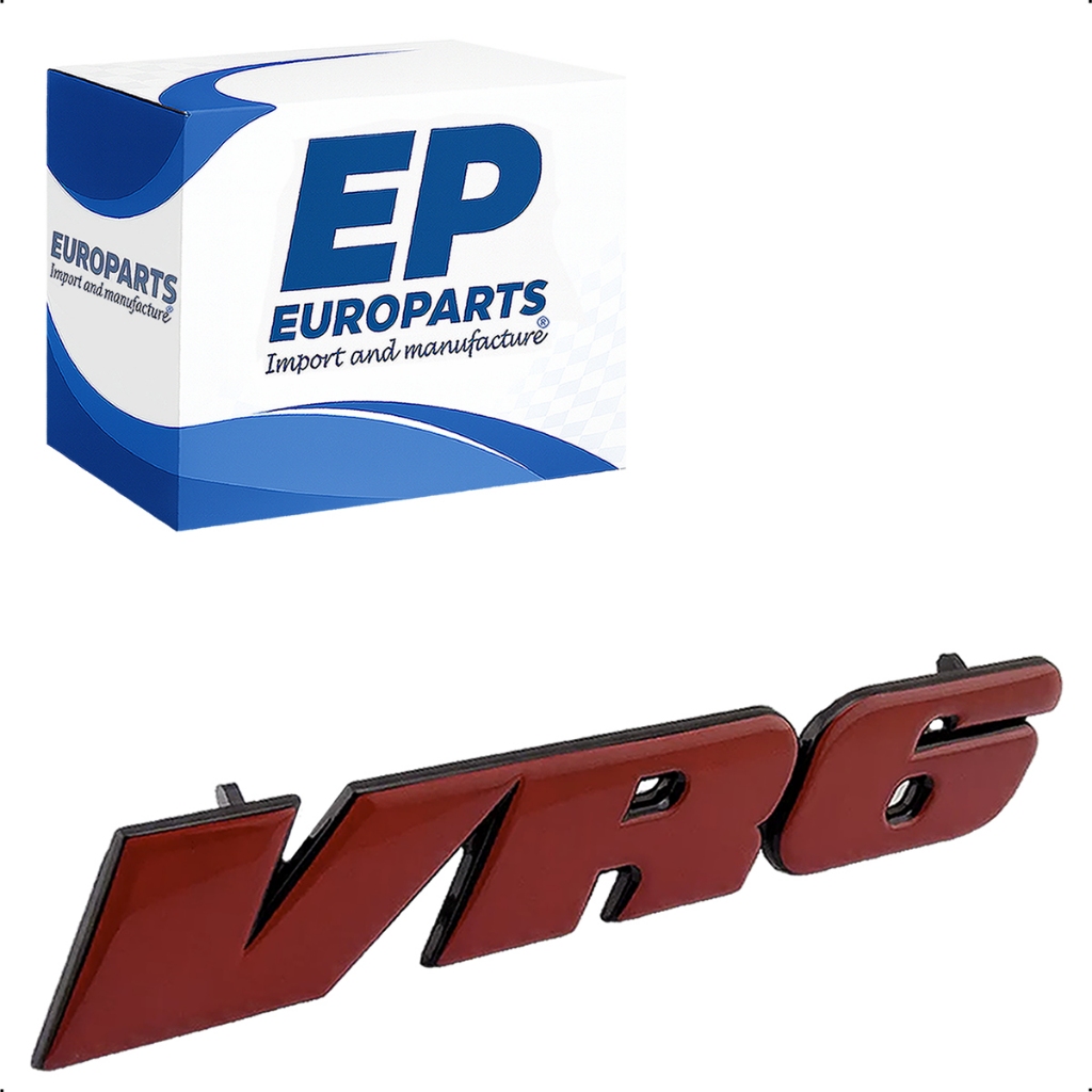 Emblema VR6 Premium vermelho da grade frontal dois filetes do Golf MK3 VR6