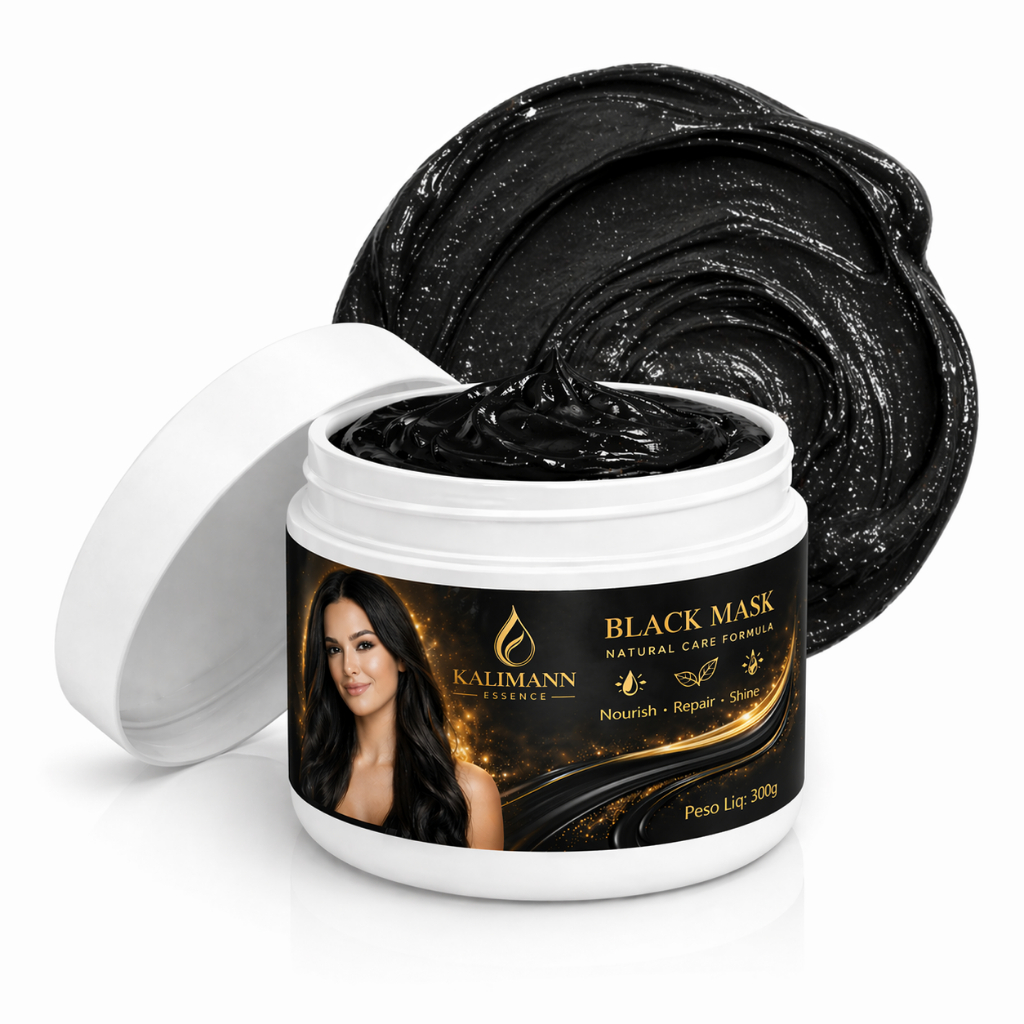 Máscara Tonalizante Preto Black Mask 300g Escurecedor de fios brancos Black Hair Dye Sem Amônia