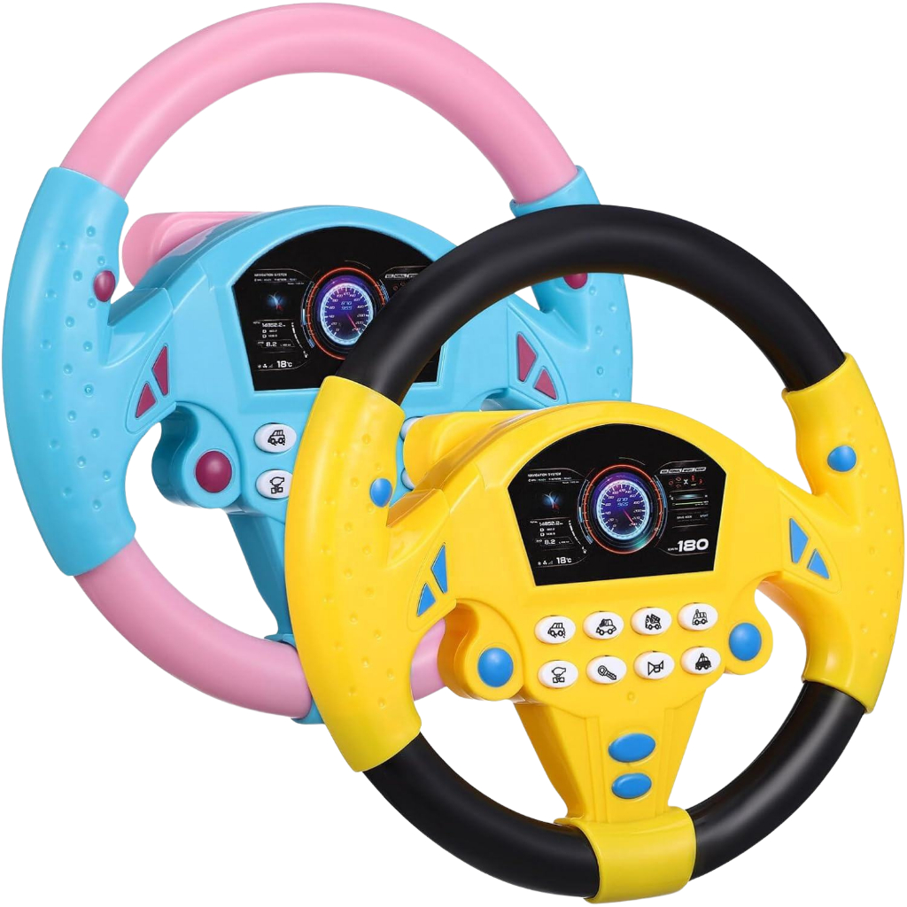 Volante Educativo Infantil Musical com Ventosa Som Brinquedo Interativo Direção
