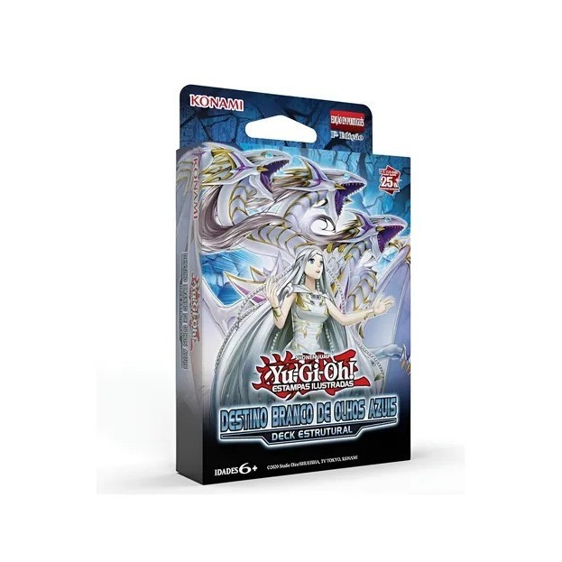 Yugioh Deck Estrutural Destino Branco de Olhos Azuis Cartas TCG Português Konami original em Português