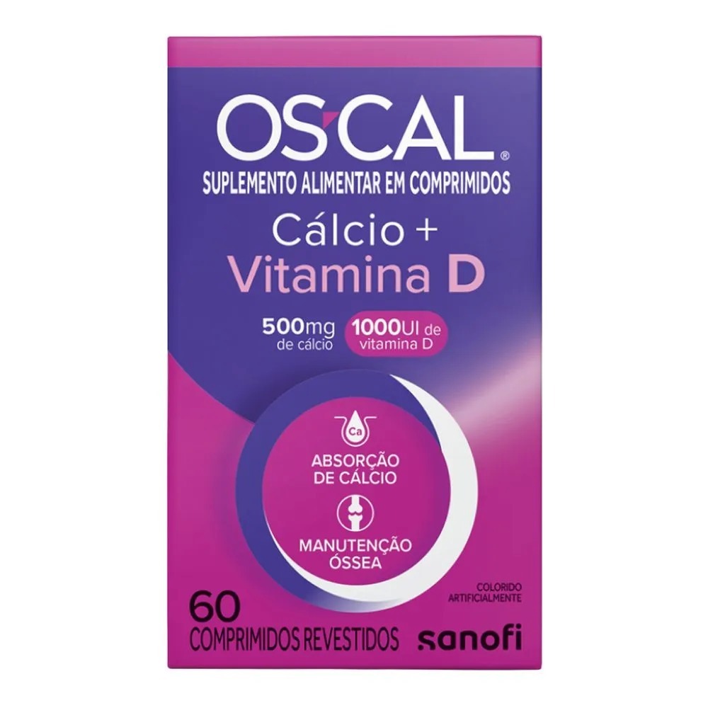 Oscal D 500mg+1000ui Com 60 Comprimidos Sem Sabor
