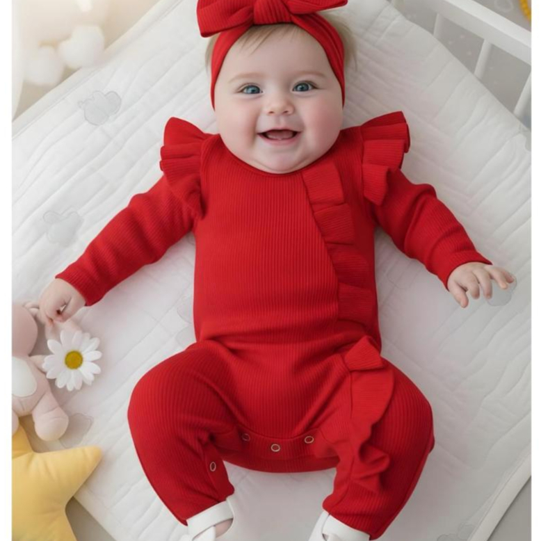 Macacão delicado para bebê menina 0 a 3 meses 3 a 6 meses 6 a 9 meses confortável macio premium