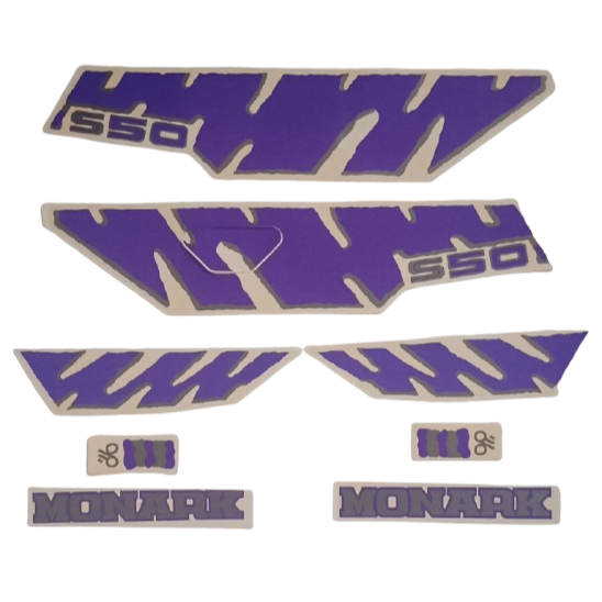 Kit Adesivo Mobilete Monark Moby S50 94-95 Violeta-grafite