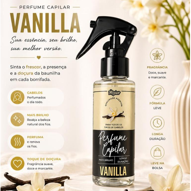 Perfume Capilar Vanilla 35ml e 60ml (Diversos Modelos - Feminino e Masculino)