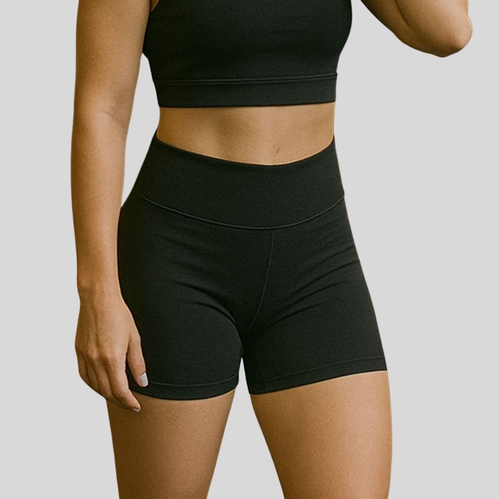 Short Leg Fitness Feminino Cintura Alta Academia Dia a Dia