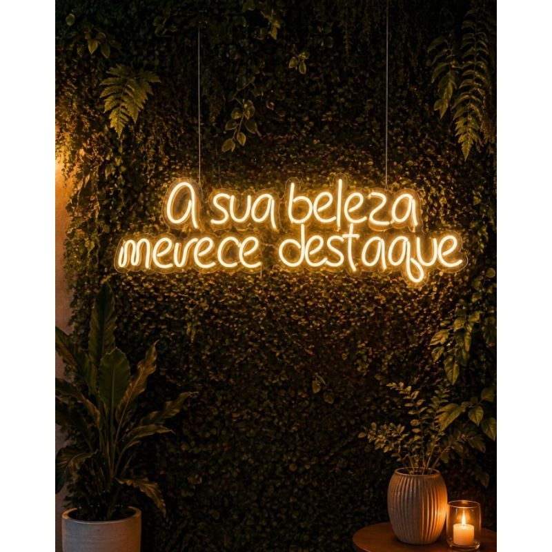 "A sua beleza merece destaque" Neon Led 60x20 Led Painel