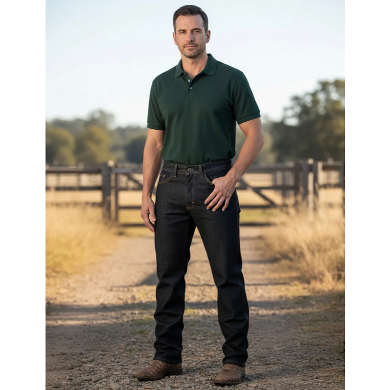 Calça Jeans Masculina Tradicional Barata de Serviço Uniforme