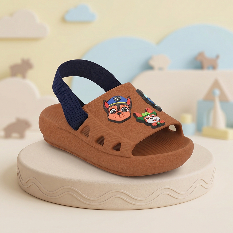 Sandália Papete Infantil Menino Masculino Patrulha Canina Elástico Bottons Removíveis Lançamento