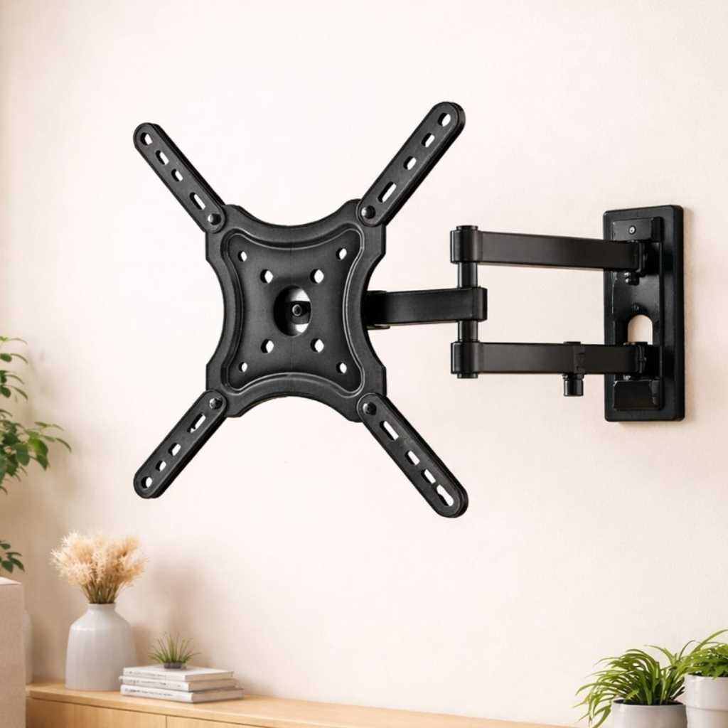 Suporte de Tv Tri-articulado Universal Braço Longo Regulável Inclinável Lcd Led 14 Á 55 Polegadas