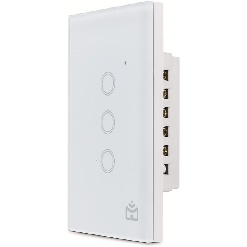 Smart Interruptor Wi-Fi Positivo Casa Inteligente 3 Módulos Touch Branco - Compatível com Alexa · foto 2