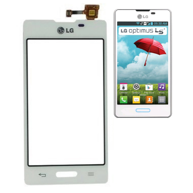 Peça Touch compatível com LG Optimus L5 II E460 / E450 - Branco Tela Vidro