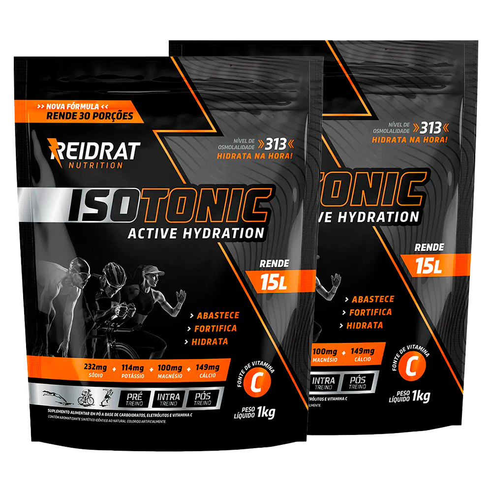 Kit 2 Isotonic Reidrat 1kg Isotônico em Pó - Uva + Sabor a Escolha