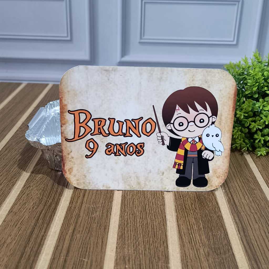 KIT 30 A 100 TAMPA PERSONALIZADA PARA MARMITINHA QUENTINHA LEMBRANCINHA FESTA HARRY PORTHER - FAZEMOS TODOS OS TEMAS