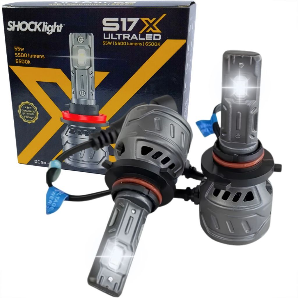 Par Lâmpada Ultra Led Longa Duração S17 Nano Hb4 Shocklight Led Para Farois