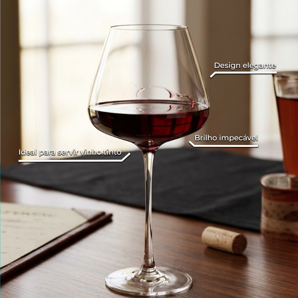 Taça Classic, Taça de Vidro Vinho Alta Transparência 600ml – Ruvolo · foto 2