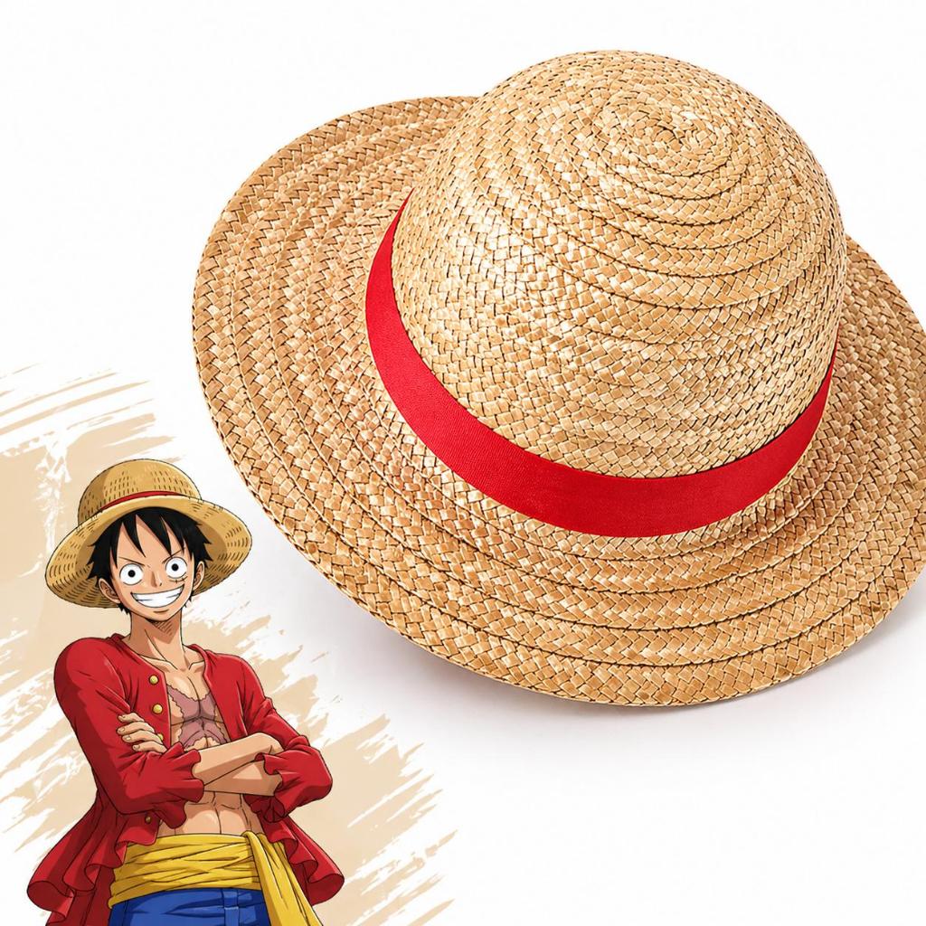 Chapéu De Palha Cosplay Anime Pirata Fantasia Festa Geek Adulto Infantil Resistente Luxo