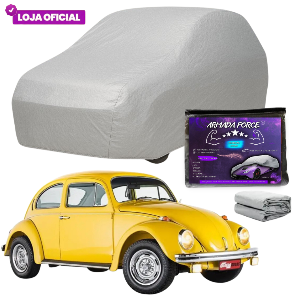 Capa Para Cobrir FUSCA todos ARMADA FORCE Sem Forro Impermeável 100% Automotiva Lona Cobrir Anti-UV