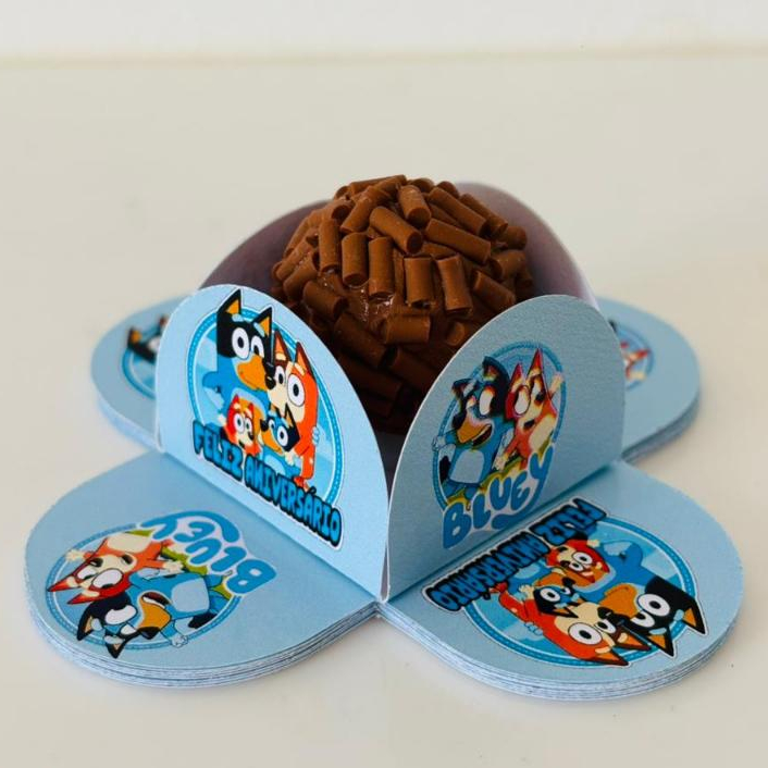 Forminhas de Doces Bluey Personalizada no Tema / Aniversário / Lembrancinha de Festa / Decoração de Festa