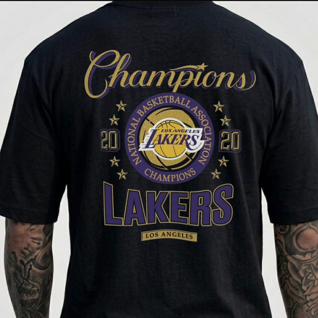 Camiseta Masculina Basquete Champions Lakers Los Angeles Basketball Premium Confortável Streetwear