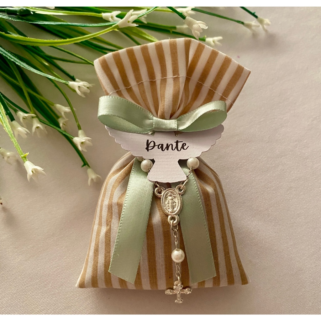 Kit Sachê Perfumado Personalizado com Nome Lembrancinha Crisma Primeira Comunhão Batizado Casamento Bodas 06
