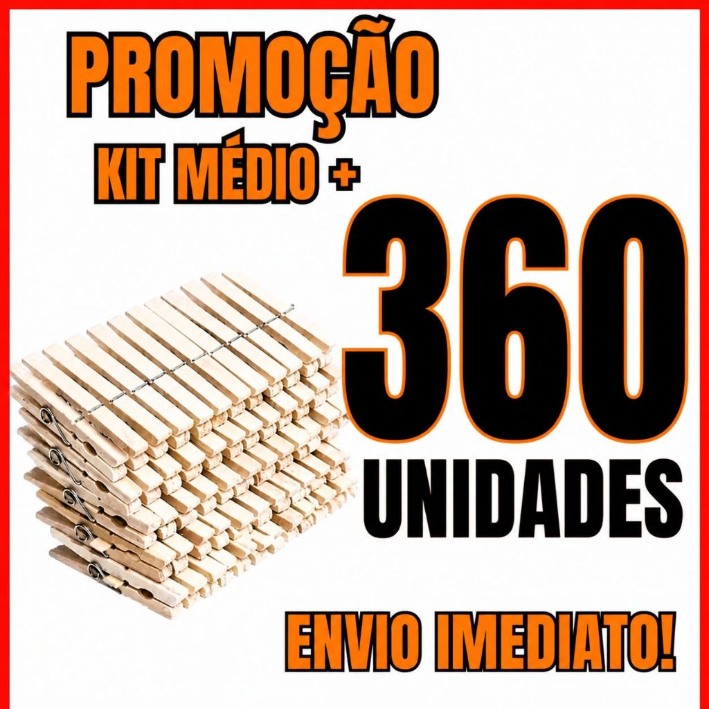 Kit Prendedor de Roupa Super Reforçado Alta Durabilidade Grampos Resistentes
