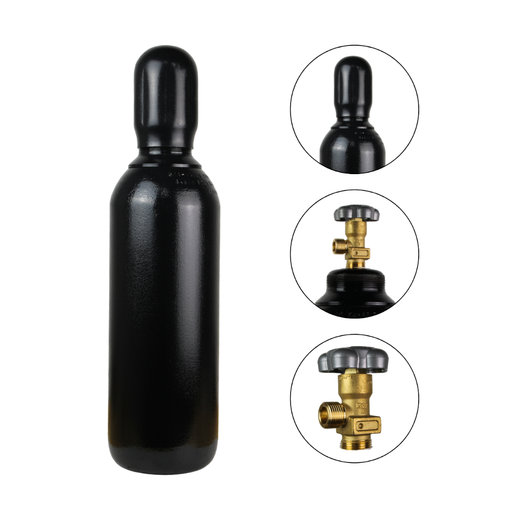 Cilindro de Oxigênio 1m³ e 7 Litros Para Maçarico Homologado Com Capacete