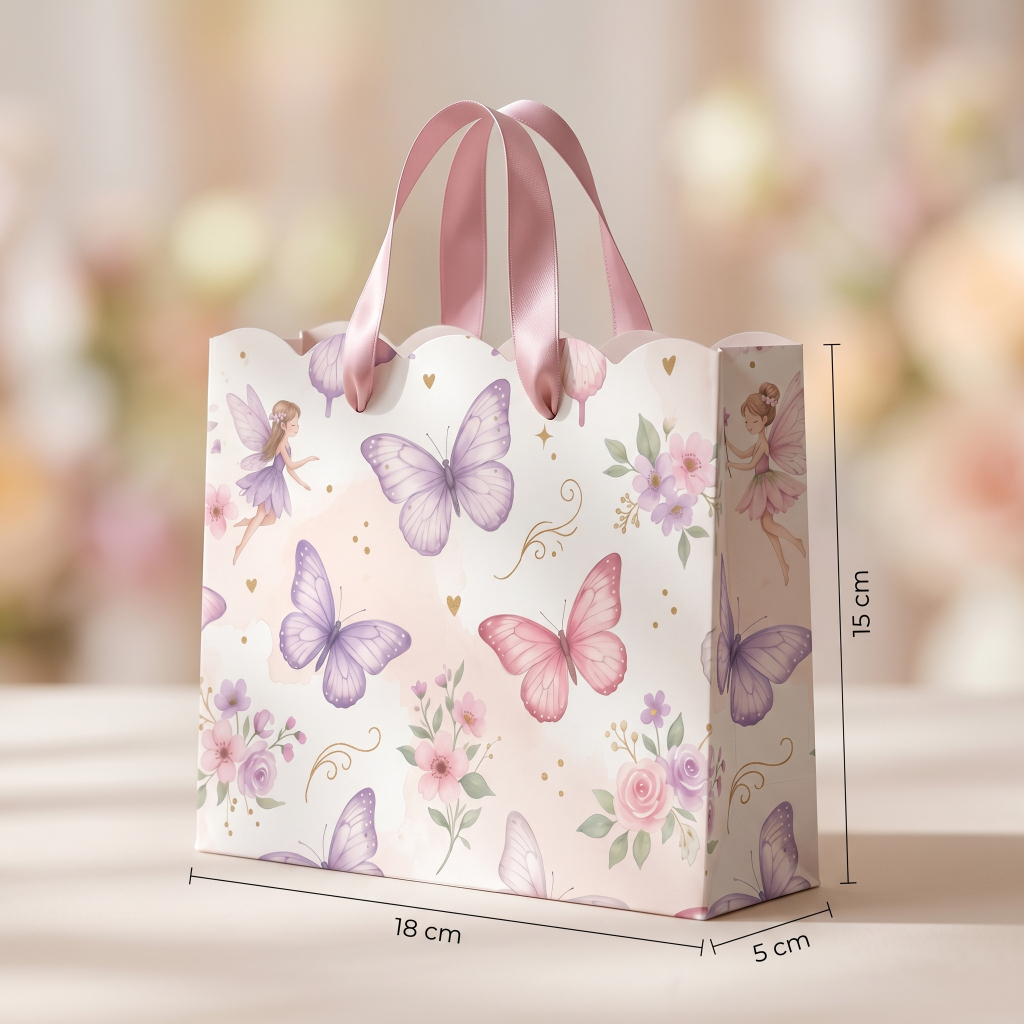 Sacolinha Personalizada Jardim Encantado Borboletas Lembrancinha Infantil